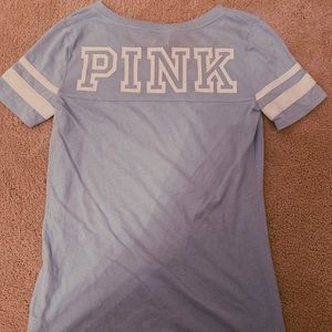 Pink Victoria’s Secret Light Blue Tee